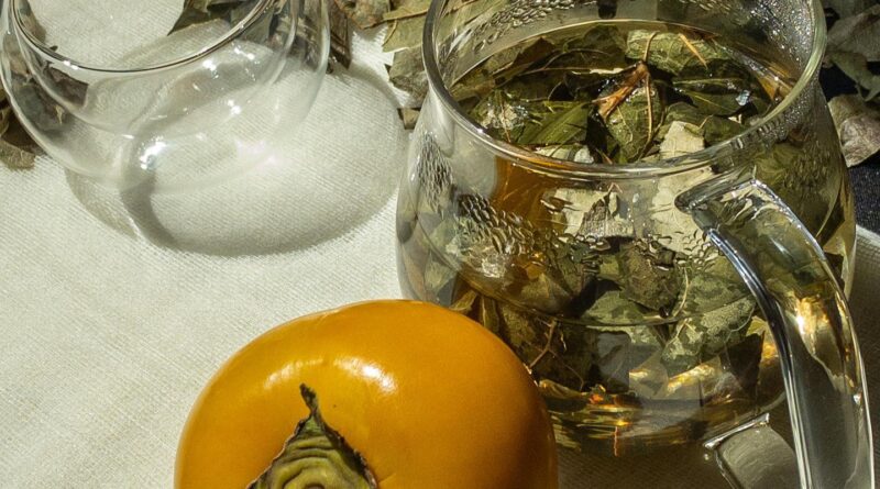 persimmon leaf tisane herbal tea review by the_tea_sensei